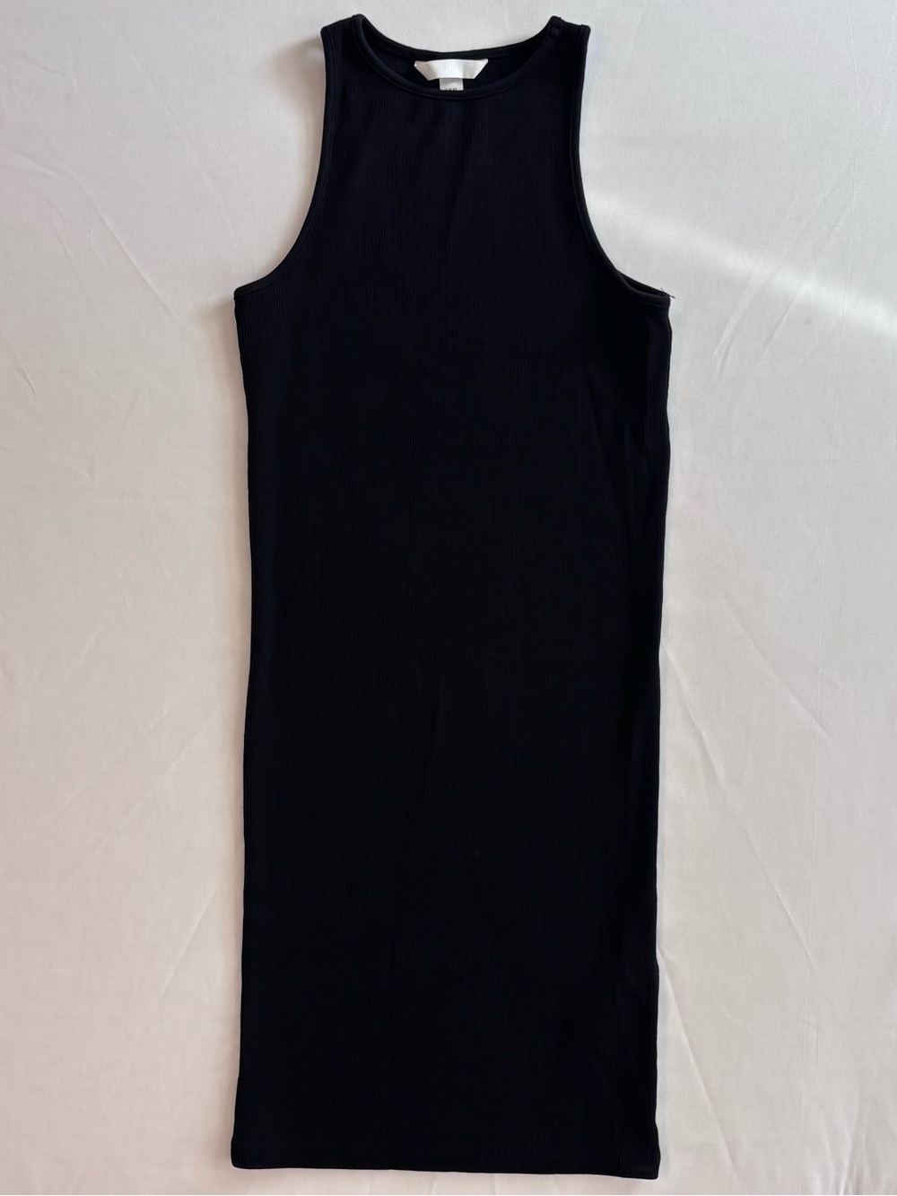 H&M | Sleek Black Ribbed Tank Dress | Size: XS